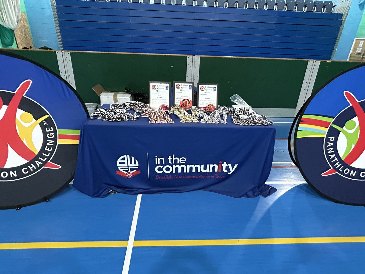 All set up and ready to go for our <a href="/Panathlon/">Panathlon Challenge</a> event <a href="/oakhillcollege/">Oakhill School</a>