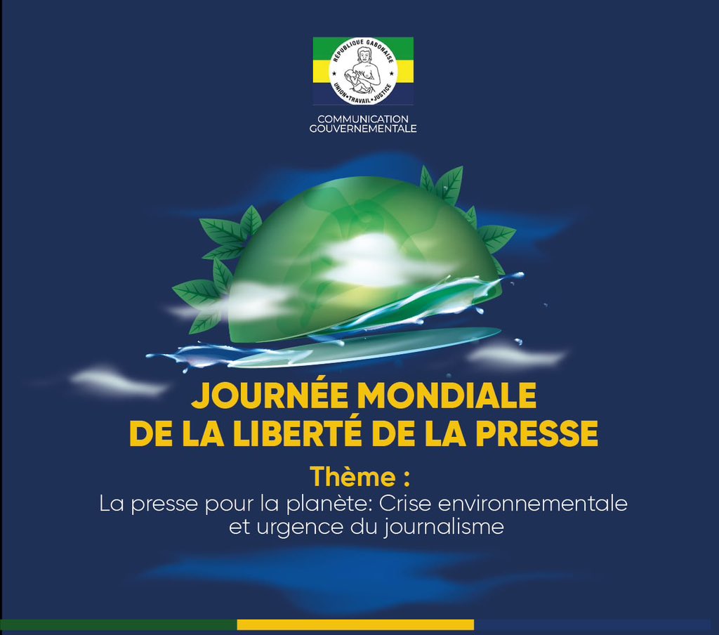 Ce 3 mai 2024, notre pays le #Gabon, à l'instar de la communauté internationale, célèbre la 31e édition de la Journée mondiale de la Liberté de la Presse sous le thème : " La presse pour la planète : crise environnementale et urgence du journalisme".
<a href="/UNESCO_fr/">UNESCO en français</a>
#JMLP2024 #ComGouv