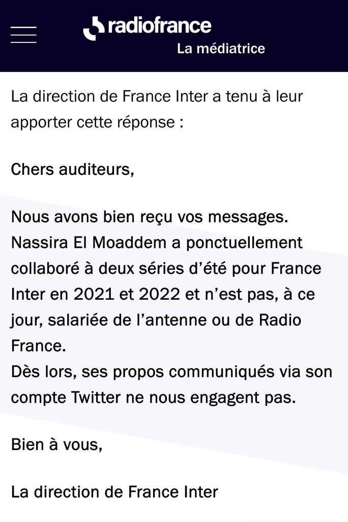 Je n'ai plus les mots N'avoir aucun mot pour mon travail avec'Parcours de Combattants', aucun mot de soutien et modifier ce communiqué en catimini Pas merci @mediatriceRF @AdeleVanReeth Je n'oublierai pas les mots initiaux: 'Nous comprenons votre réaction' mediateur.radiofrance.com/non-classe/les…