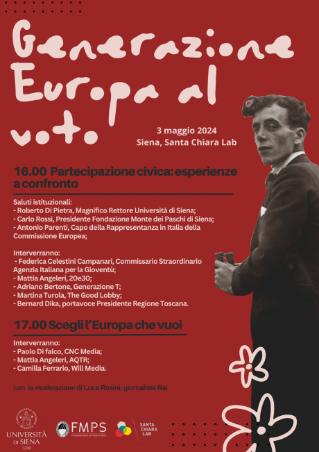 📌3/5. Generazione Europa al voto.
⌚️H. 16, Santa Chiara Lab – Siena.
L’evento, promosso da #Università di #Siena, <a href="/fondazionemps/">Fondazione Mps</a> e <a href="/SantachiaraLab/">Santa Chiara Lab</a>, è aperto a tutta la comunità studentesca.
👉 unisi.it/unisilife/even…
#ElezioniEuropee2024
