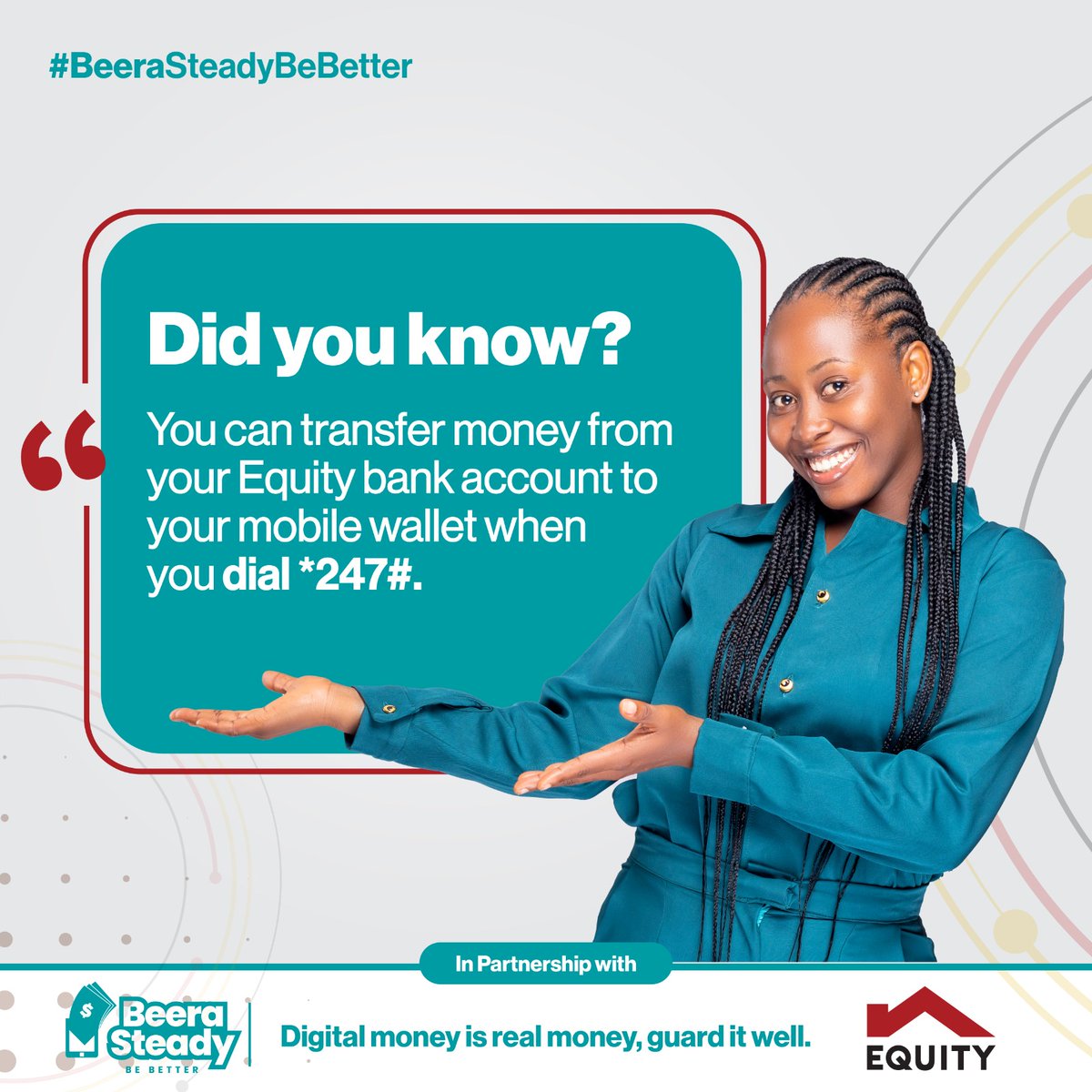Did you know that with our USSD code *247#, you can enjoy safe and secure cashless transactions on the go? Just dial *247# to try it out. #BeeraSteady