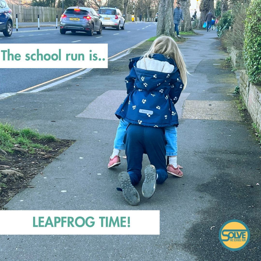 🚶🏻‍♀️When is a Walk not a Walk? 🐸 When it’s Leapfrog time! Streets need to be places where kids have the space to be kids. Not just spaces to accommodate cars. A walk home from school is never a waste of time. #RightToPlay #SchoolRun #StreetsForKids @timrgill