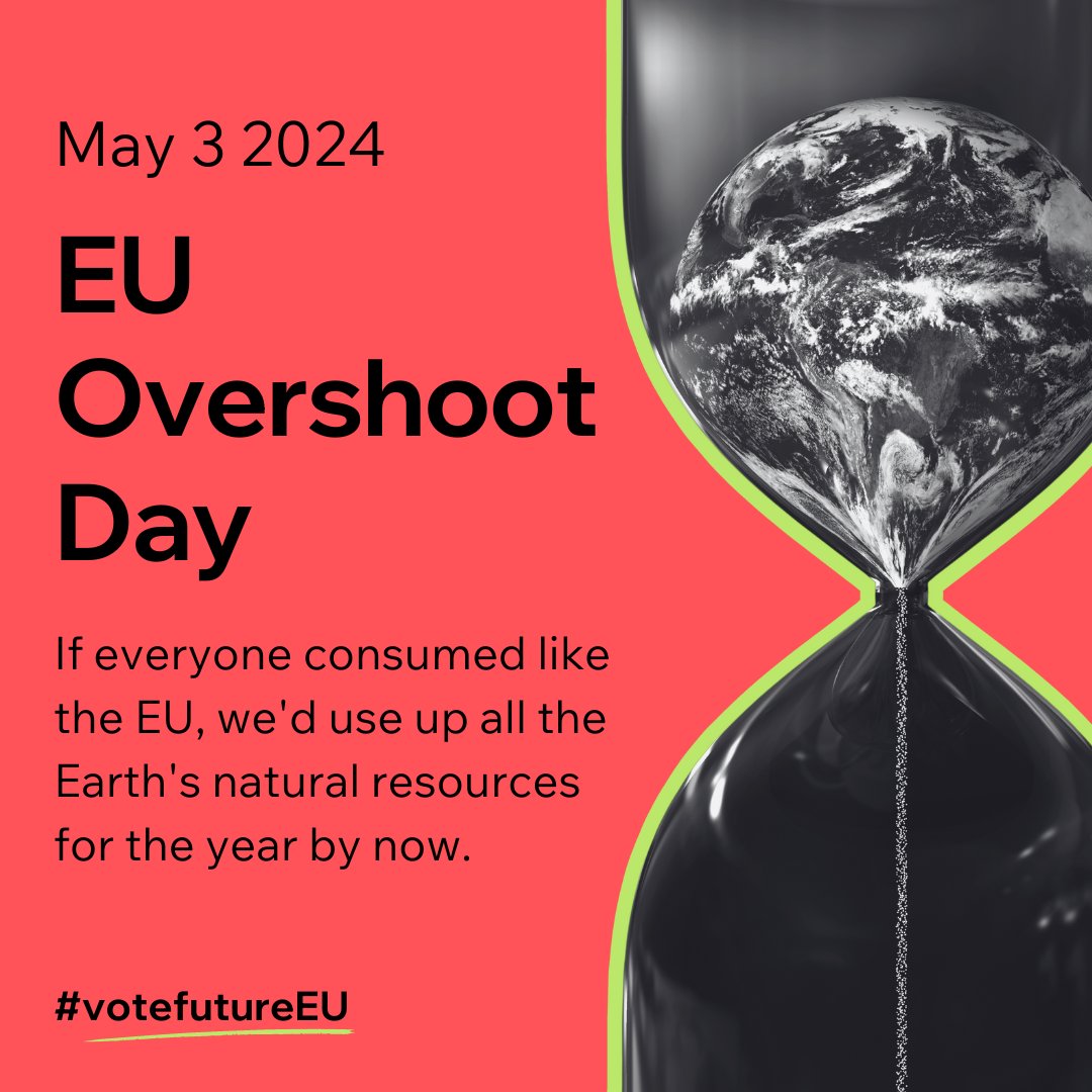 125 days into 2024, and we have already reached the EU's #OvershootDay. 🫗 The EU accounts for only 7% of the world's population, but we would need 3 planets to satisfy our demand if everyone on Earth lived like Europeans. 🌍🌍🌍 In this open letter, 318 civil society…