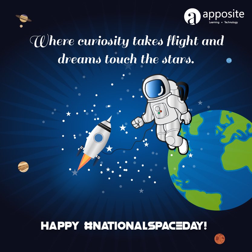 Happy #NationalSpaceDay! 🌌 Where curiosity takes flight and dreams reach the stars. Let’s celebrate the spirit of exploration that propels us forward into the unknown. #ExploreTheStars #eLearning #OnlineEducation #DigitalLearning #EdTech