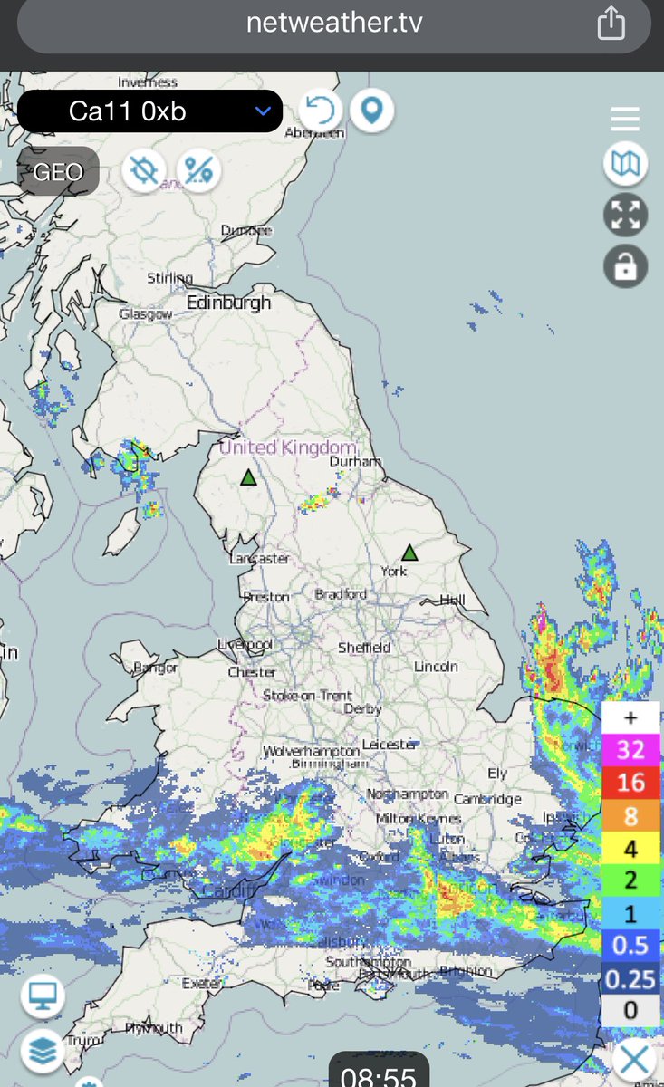 Quite the difference between forecast rainfall this morning vs how the radar looks currently at 9 am. Not that I’m complaining mind as the sun is out and it’s a decent morning. @metoffice