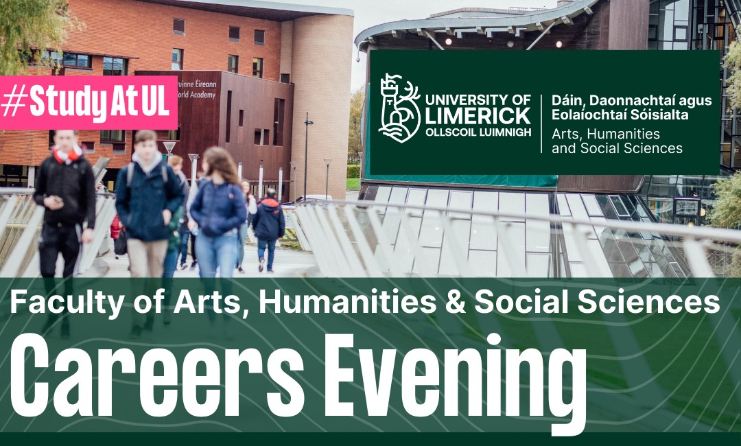 Are you considering which course to pick for your undergraduate studies? Learn more about where a degree in Arts, Humanities and Social Sciences from UL can take you by hearing from some of our amazing graduates on 15 May. For more information: t.ly/Dmo0J
