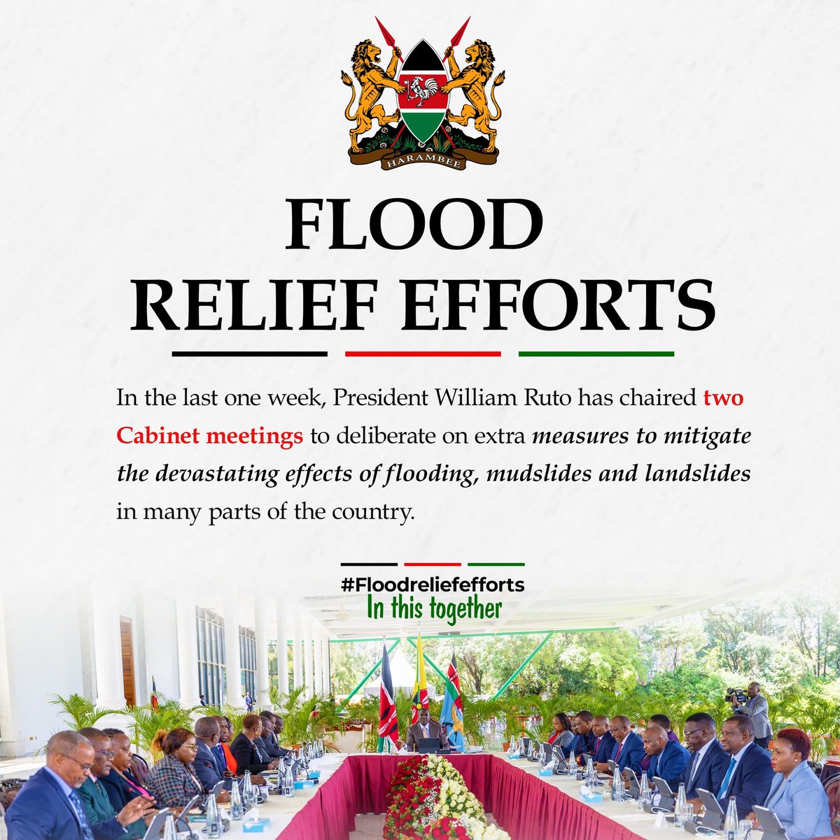 As we continue to confront the challenges posed by floods, mudslides, and landslides, it is essential that we stand in solidarity and work together to overcome these obstacles. #FloodReliefEfforts In It Together