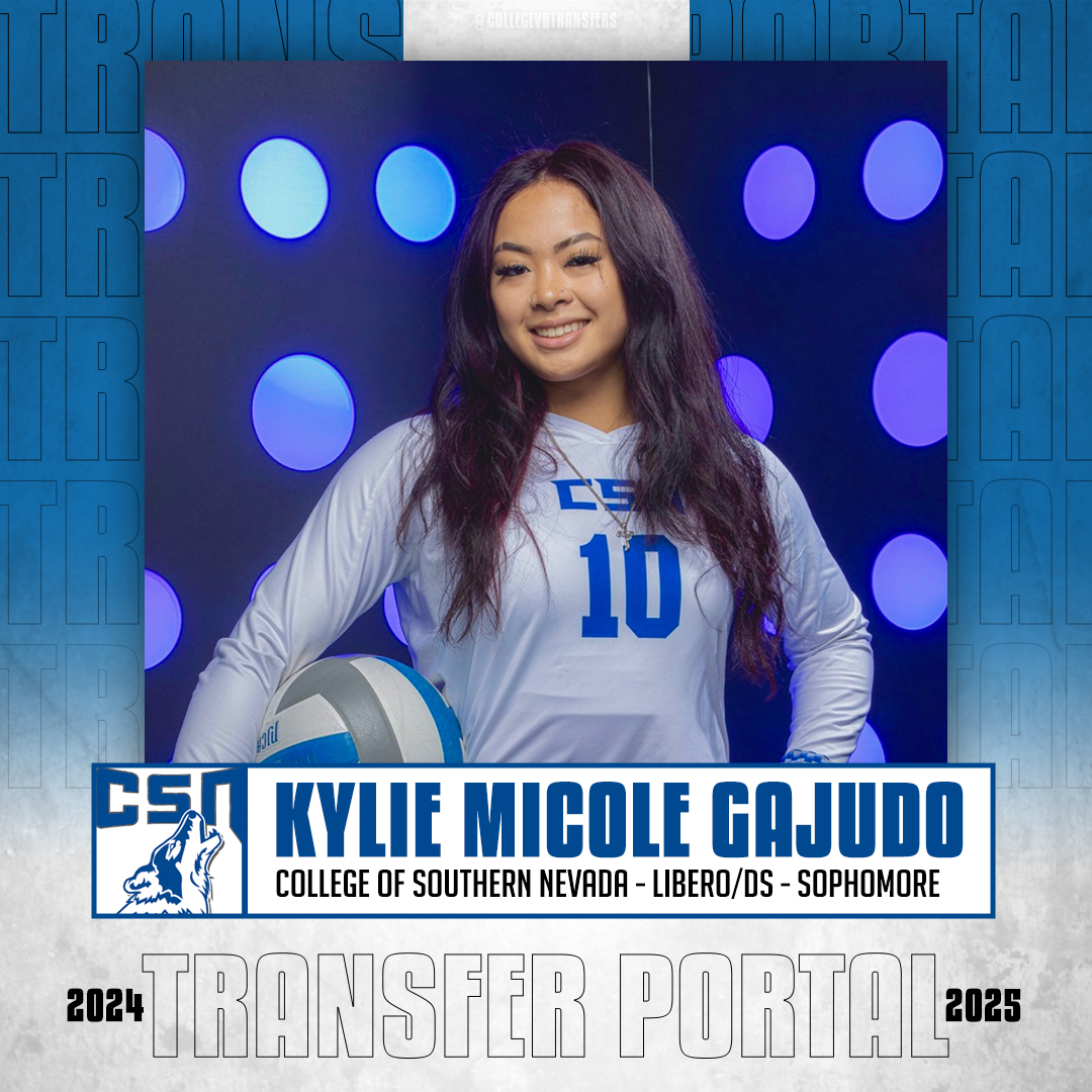 𝗜𝗻 𝗧𝗵𝗲 𝗣𝗼𝗿𝘁𝗮𝗹 ✏️: Kylie Micole Gajudo 🏐: Libero/DS 🎓: Sophomore 📍: College of Southern Nevada #CollegeVBTransfers | #NCAAWVB