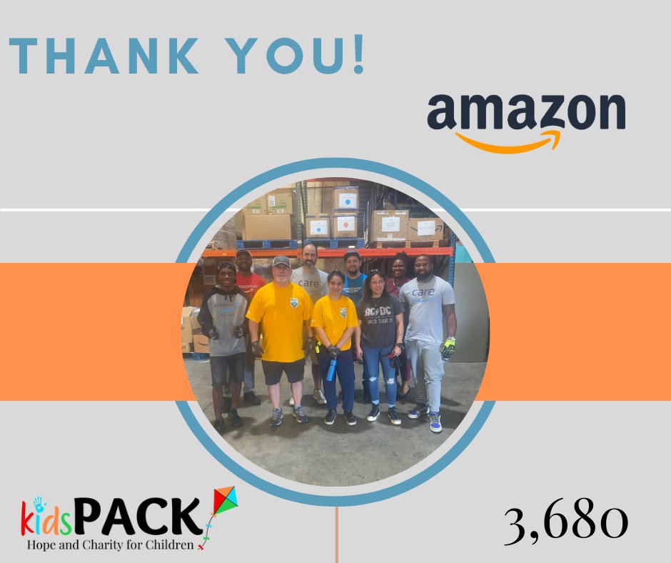 Thank you to the entire AMAZON Family – kidsPACK is SO grateful for your support!

#kidspackinc #endchildhunger #lkldhaven