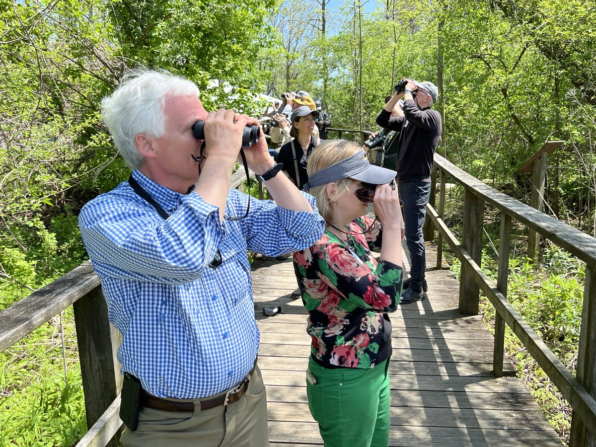It was wonderful to celebrate the 75th anniversary of @ohiodnr by joining @GovMikeDeWine’s Bird Ohio Day at Magee Marsh! This year,@ohiodnr was able to delist the trumpeter swan from the state’s threatened species list due to valiant efforts to create and restore wetland habitats…