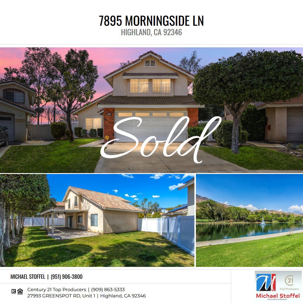 🏡 Just closed on this stunning East Highlands Ranch cul-de-sac home! Only 5 days on the market and sold over list! 
Congrats to the sellers and new owners! #michaelstoffelrealestate #HighlandRealEstate #JustSold #socalrealestate #inlandempirerealestate #yourhomesoldguaranteed