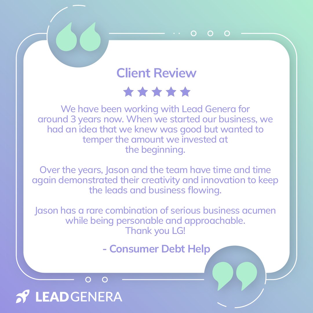 What's it like to work with us? Hear from our clients! 👂 #ClientReview #CustomerSatisfaction #LeadGeneration