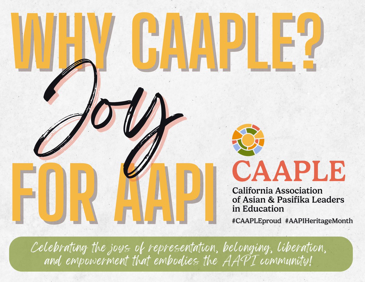 Why CAAPLE? We are a community that celebrates the joys of representation, belonging, liberation, & empowerment embodying the AAPI community! #HappyAAPIHeritageMonth! #CAAPLEproud #alliance #advocacy #advancement