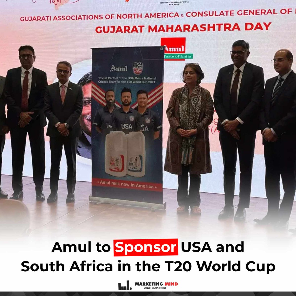 Amul has been named the Lead Arm sponsor of both USA and South African squad; the World Cup opener will be played between USA and Canada on June 1. #Amul #T20WorldCup #MarketingMind