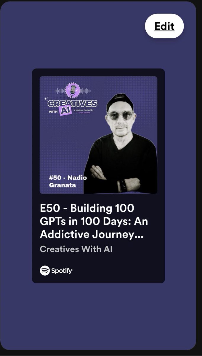Thanks to @creativeswithai for the opportunity to speak about How I Built 100 GPTs in 100 Days. It’s the gift that keeps on giving! open.spotify.com/episode/19uKLF…
