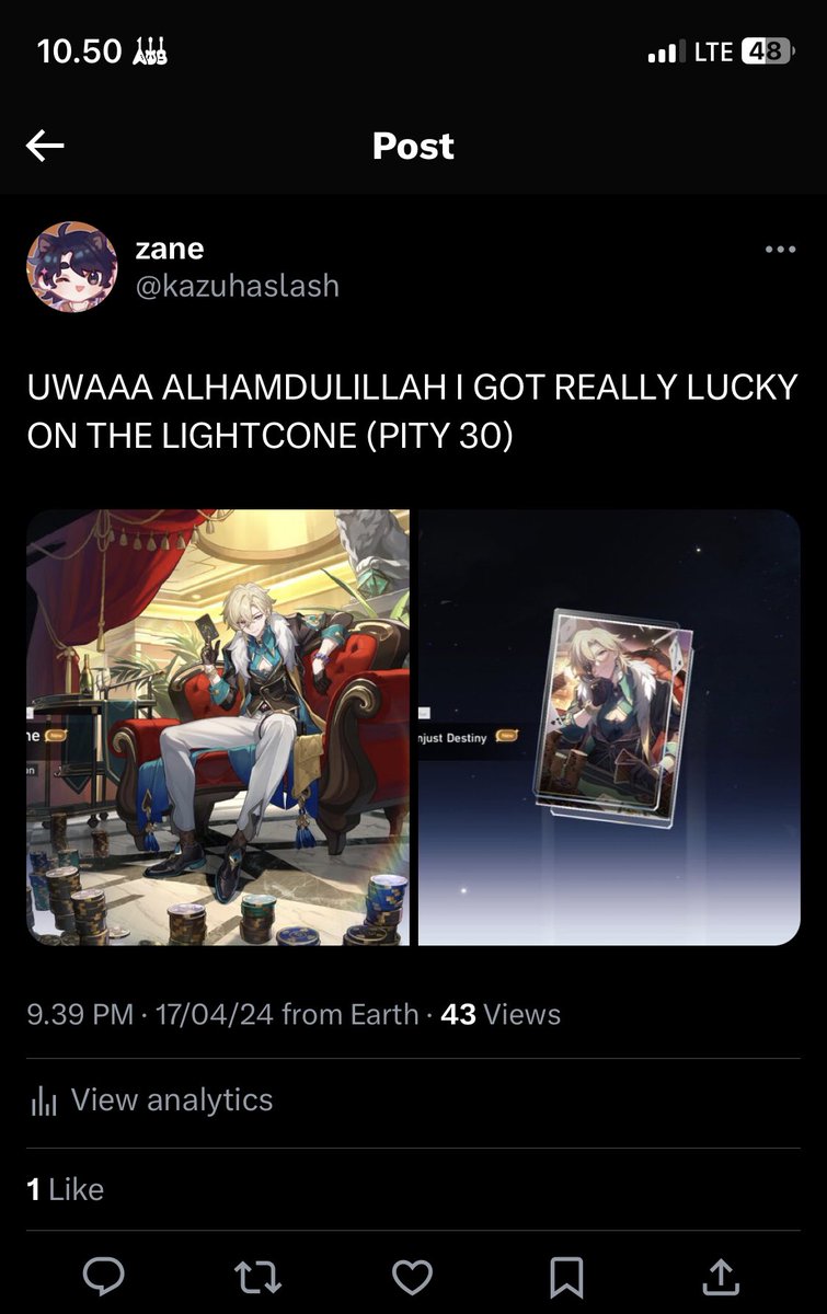 Alhamdulillah karena gacha ku di bulan April kemarin wangi semua, sesuai janji aku mau GA welkin/esp buat 1 orang ya 🪄

Syaratnya aku taro dibawah ya

End besok jam 7 malem aku pilih pake tweet picker nanti  ✨