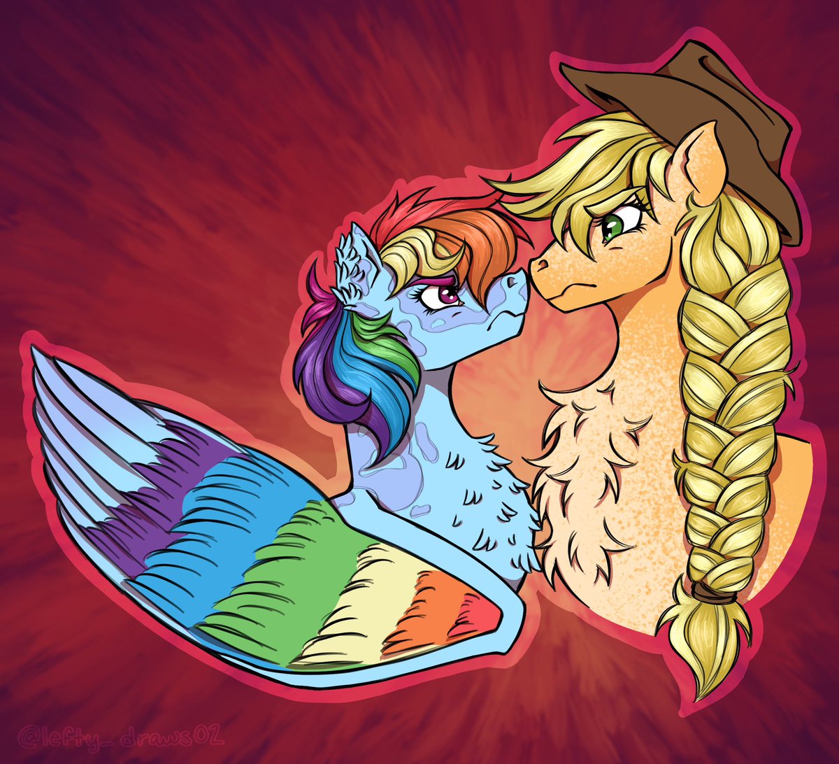 overly competitive gay ponies✨
#mlp #appledash #AppleJack #rainbowdash #mlpfanart