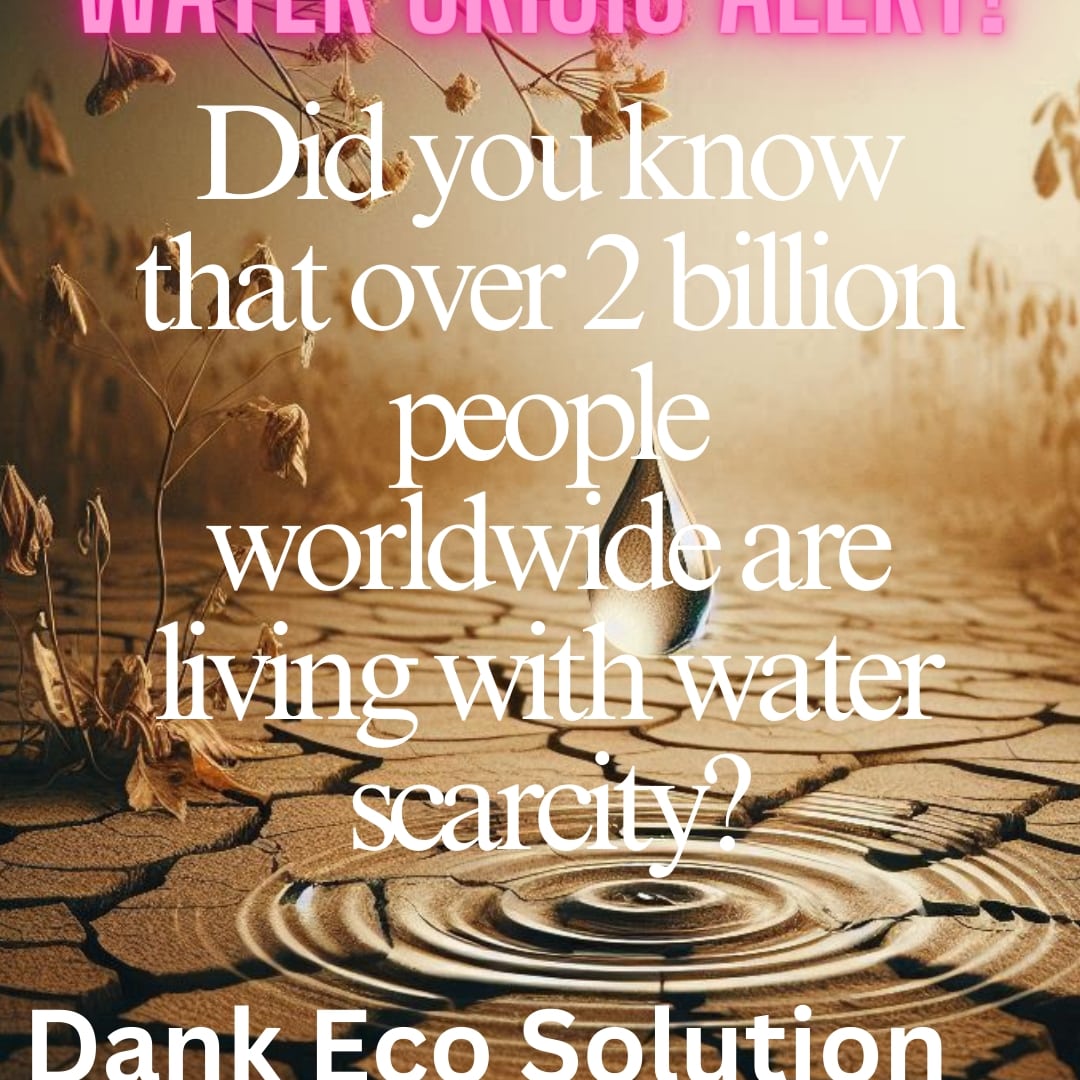 Water scarcity affects over 2 billion people worldwide! Let's conserve this precious resource and make a change. Every small action counts! #WaterScarcity #ConserveWater #Sustainability