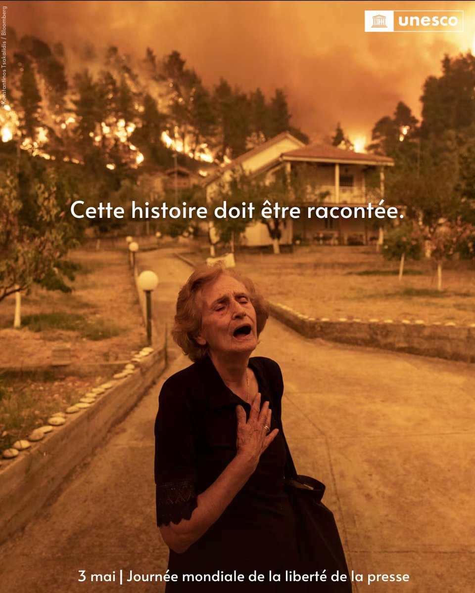 Un cri de désespoir. Notre planète brûle. Tandis que la désinformation climatique se propage comme un feu de forêt, les journalistes risquent leur vie pour révéler la vérité. Défendons la #LibertéDeLaPresse. unesco.org/fr/days/press-… #JournéeDeLaLibertéDeLaPresse