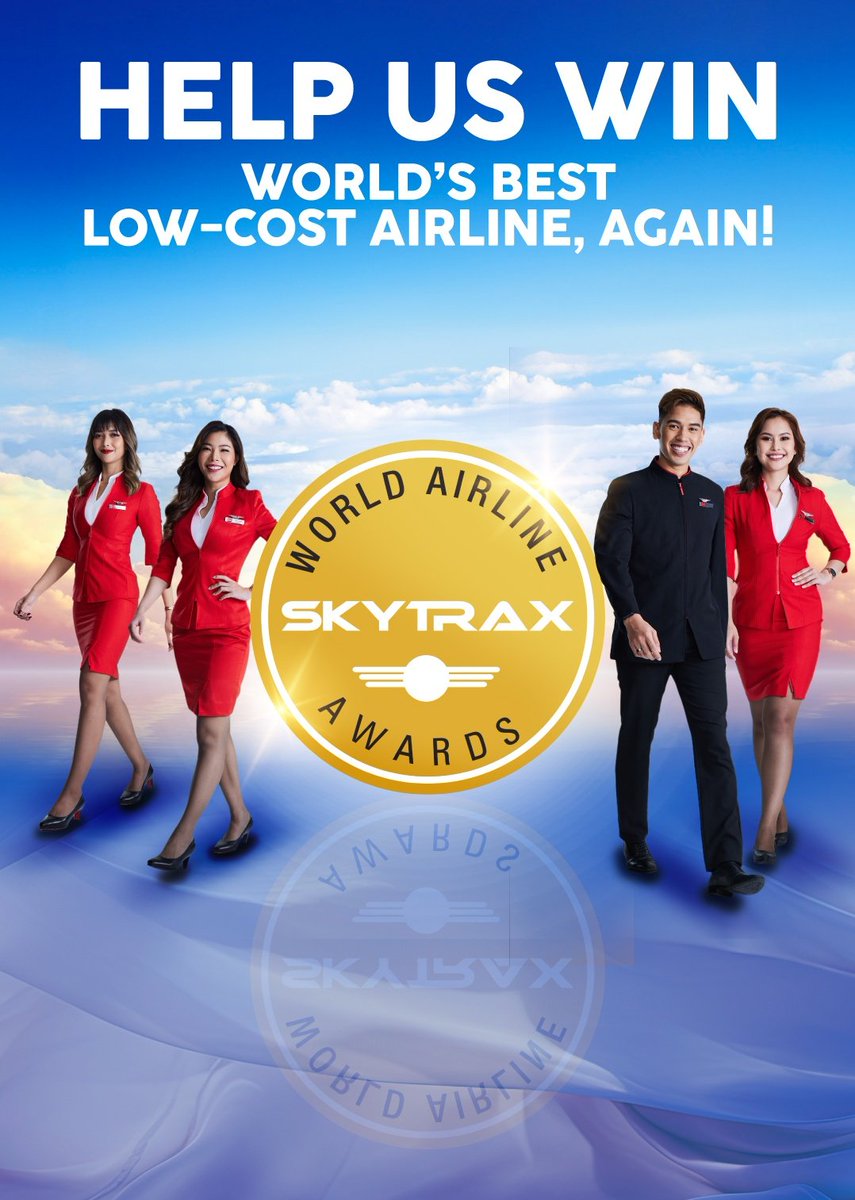 🏆 It's the #Skytrax World Airline Awards season! ✨️ #AirAsia has been voted the World's Best Low-Cost Airline in 2023 and your support can help us win for the 15th consecutive year in 2024! ✈️ Vote now at: WORLD'S BEST LOW-COST AIRLINE: worldairlinesurvey.com/en/LCC/lcc_sur… WORLD'S BEST