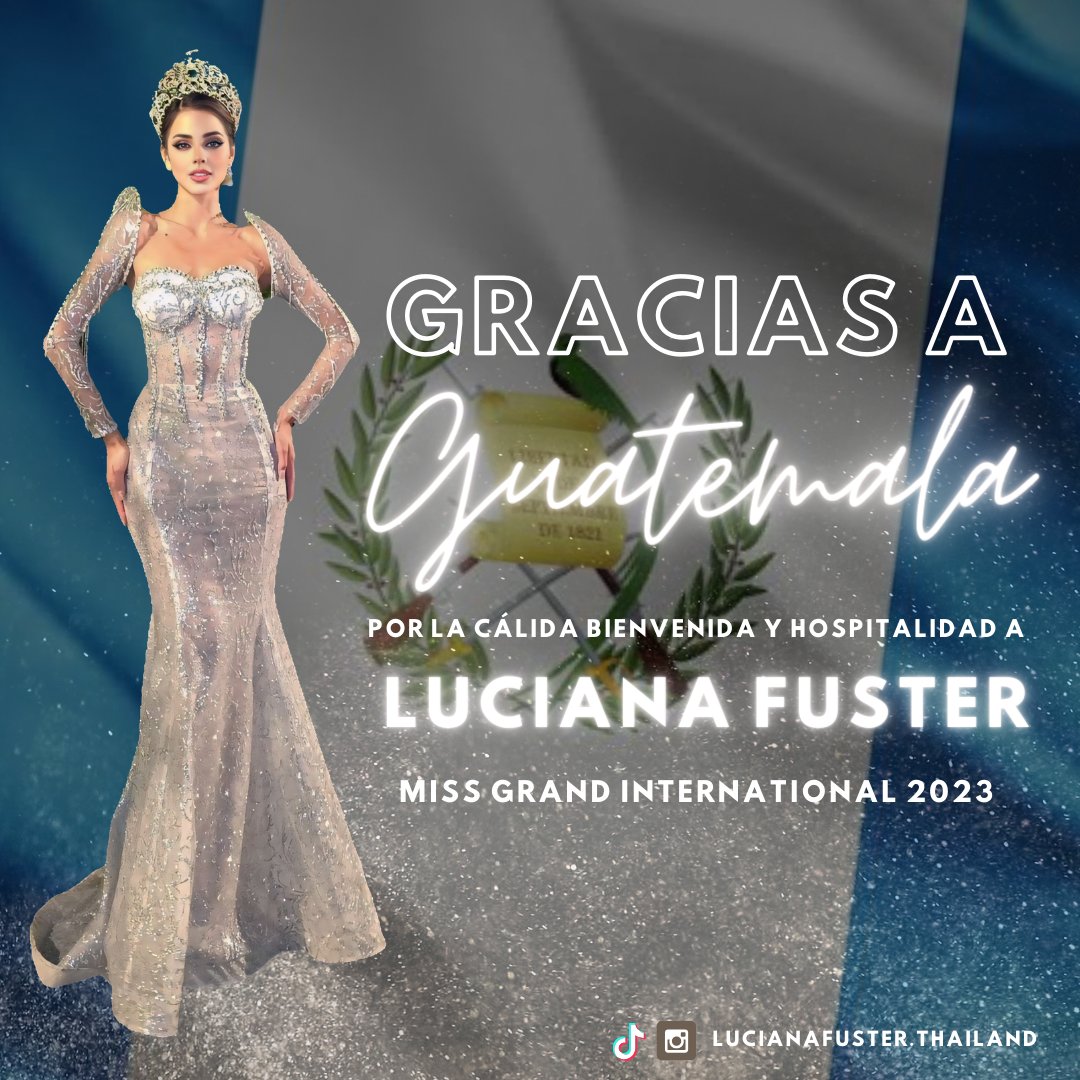Gracias a Guatemala y los chapines 🇬🇹 por la cálida bienvenida y cuidar a nuestra reina 👑💕

#LucianaInGuatemala
#QueenLu
#MissGrandGuatemala2024
#MissGrandInternational
#lucianafuster 
#missgrandinternational2023