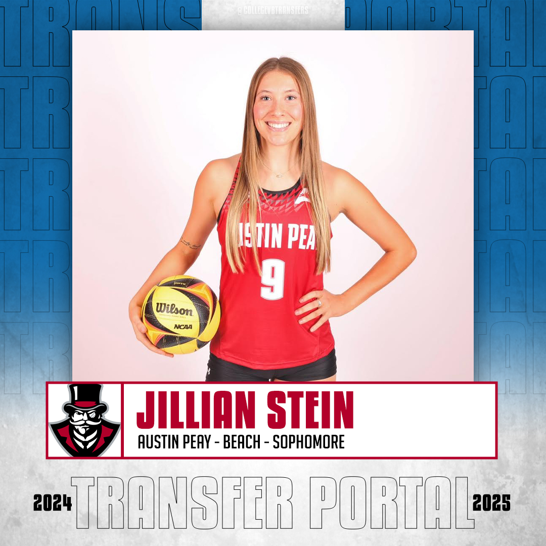 𝗜𝗻 𝗧𝗵𝗲 𝗣𝗼𝗿𝘁𝗮𝗹 ✏️: Jillian Stein 🏐: Beach 🎓: Sophomore 📍: Austin Peay #CollegeVBTransfers | #NCAAWVB