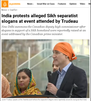 Why is Canada PM @JustinTrudeau willing to align with Khalistani elements, jeopardizing relations with India? Slogans advocating Khalistan in Canada underscore a concerning tolerance for extremism, which could harm India-Canada relations. #Khalistan #IndiaCanadaRelations