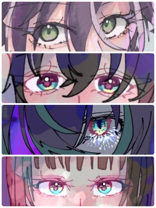 #このタグを見た人は自分の絵柄の目部分を見せる 