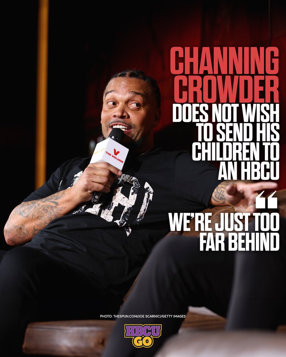 The former NFL veteran turned podcast host and comedian has previously stated that he would not send his children to an HBCU due to the lack of resources. He believes that HBCUs are too far behind in terms of funding and support. Do you agree? Instagram.com/hbcugo.tv