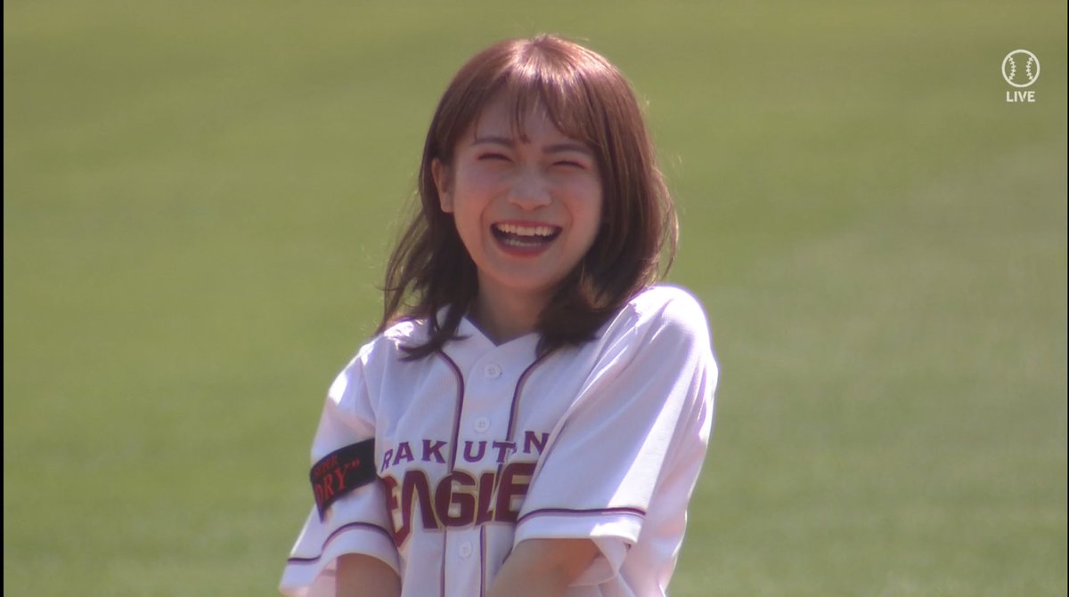 真夏さん、始球式お疲れさまでした
 #秋元真夏  #RakutenEagles 
 #アサヒスーパードライデー