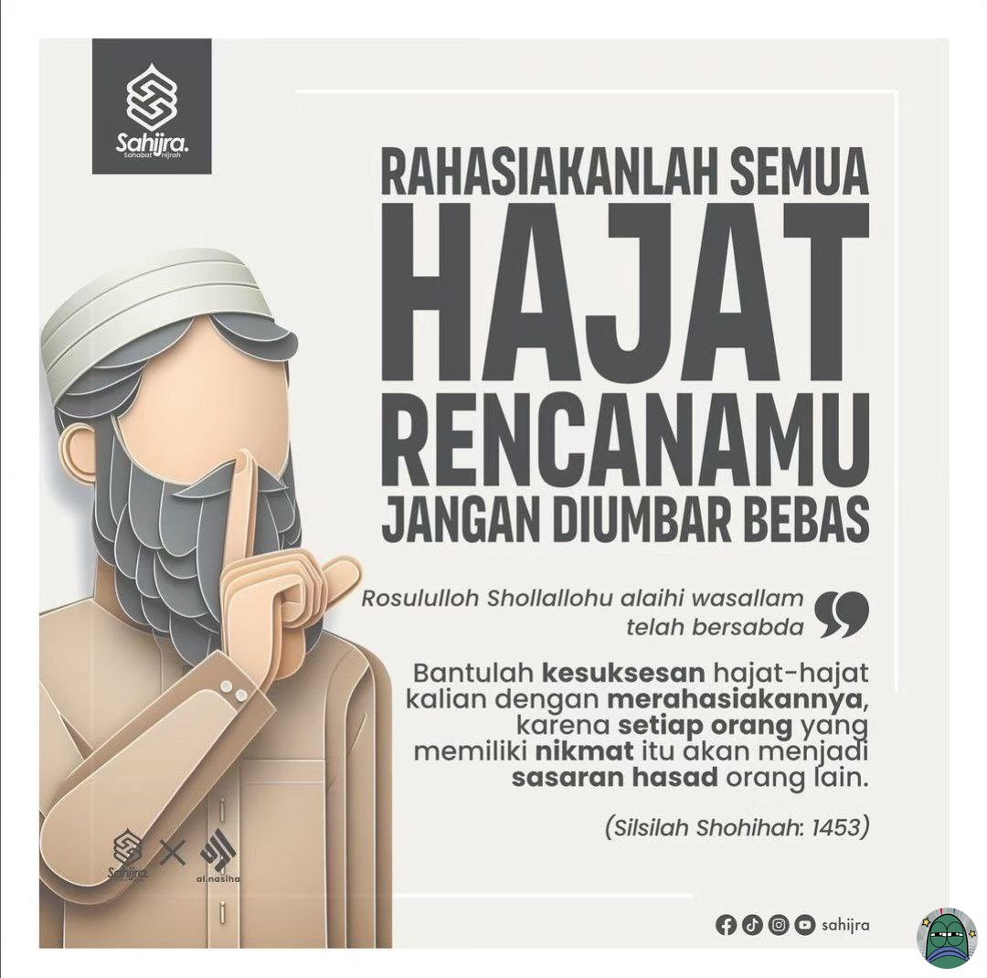 lilaccountz's tweet image. Pantes seringnya klo rencana yg dikasih tau ke org lain tuh malah ga terwujud. Yg diem2 aja malah terwujud🤌

Memang penyakit hasad dan ain ini sangat bahaya