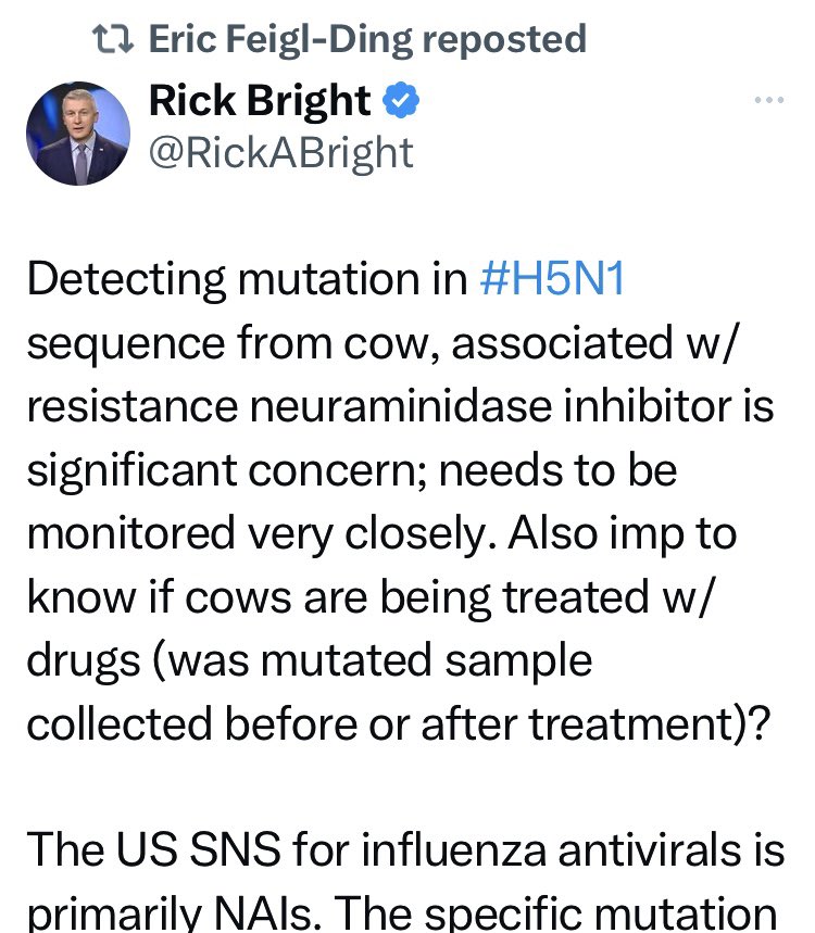 @Druganon27 Meat (from the farmers) isn’t as great as you think. Follow a few epidemiologists. 

Cows, poultry and milk sporting acceptable amounts of pus and also viruses 🦠 (including H5N1 mutations)