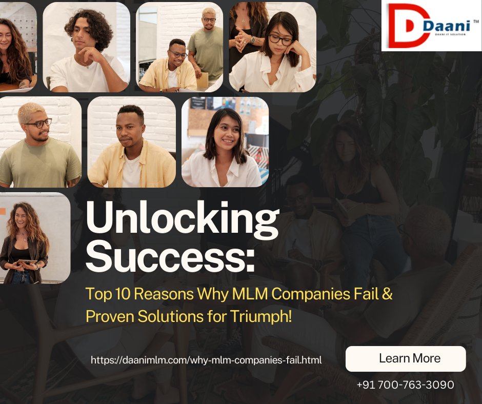 Why MLM Companies Fail & How to Thrive!  Don't let common pitfalls derail your dreams. From lack of training to shaky compensation plans, learn the strategies to overcome and build a resilient MLM empire! Know more: rb.gy/9l3rz0 #MLM #SuccessTips