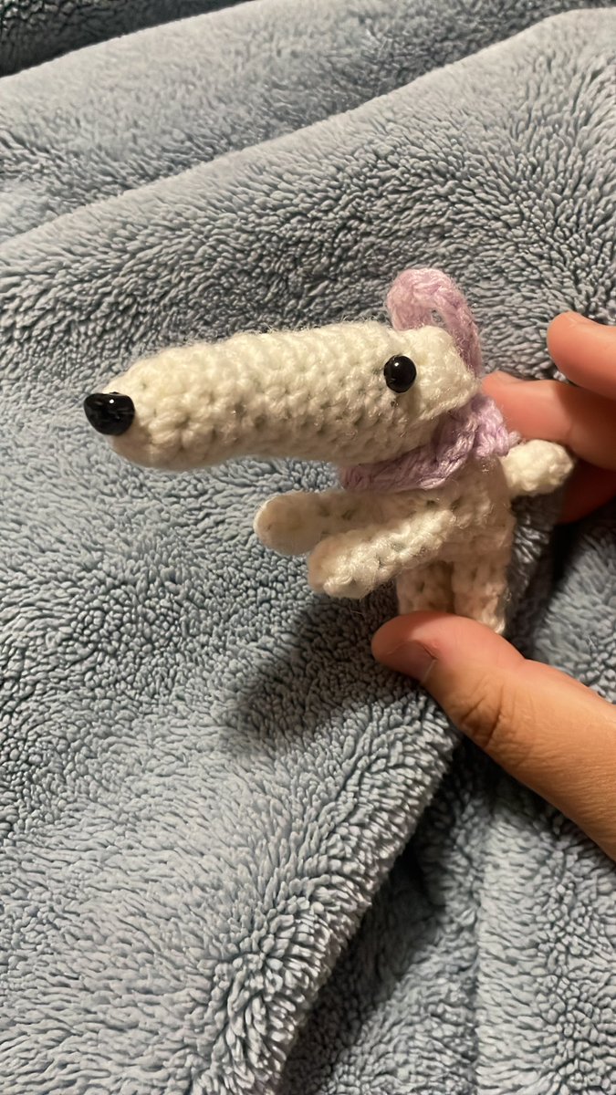 @borzbot MY FRIEND ALSO CROCHETED ME A BORZOI!!!!