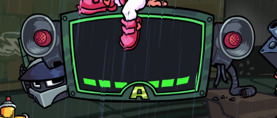 unrelated but has anyone else noticed p-bot’s speaker hull bop animation just isn’t playing on both the newground: build and itch build
 
the eyes move, but the speaker hull is just stuck on this frame 

even in the gameplay trailer the speaker didn’t bop