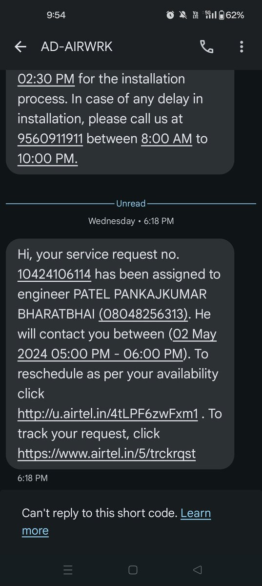 Hi @Airtel_Presence you have assigned my complaint to one of you your executive two days back ! I'm yet to get a call !

Thanks for your pathetic services 🫡