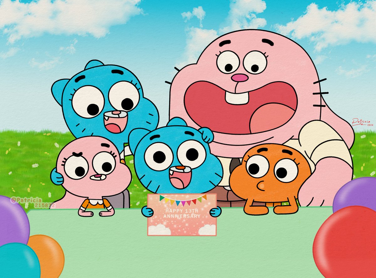 I made a simple art for 13th anniversary The Amazing World Of Gumball. 🎉🎊🥂
#TheAmazingWorldOfGumball #tawog