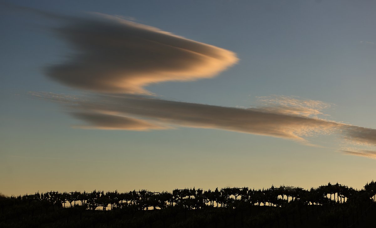 More lenticular goodness over Sonoma County, Thursday evening. #kentporterphotography #CAwx