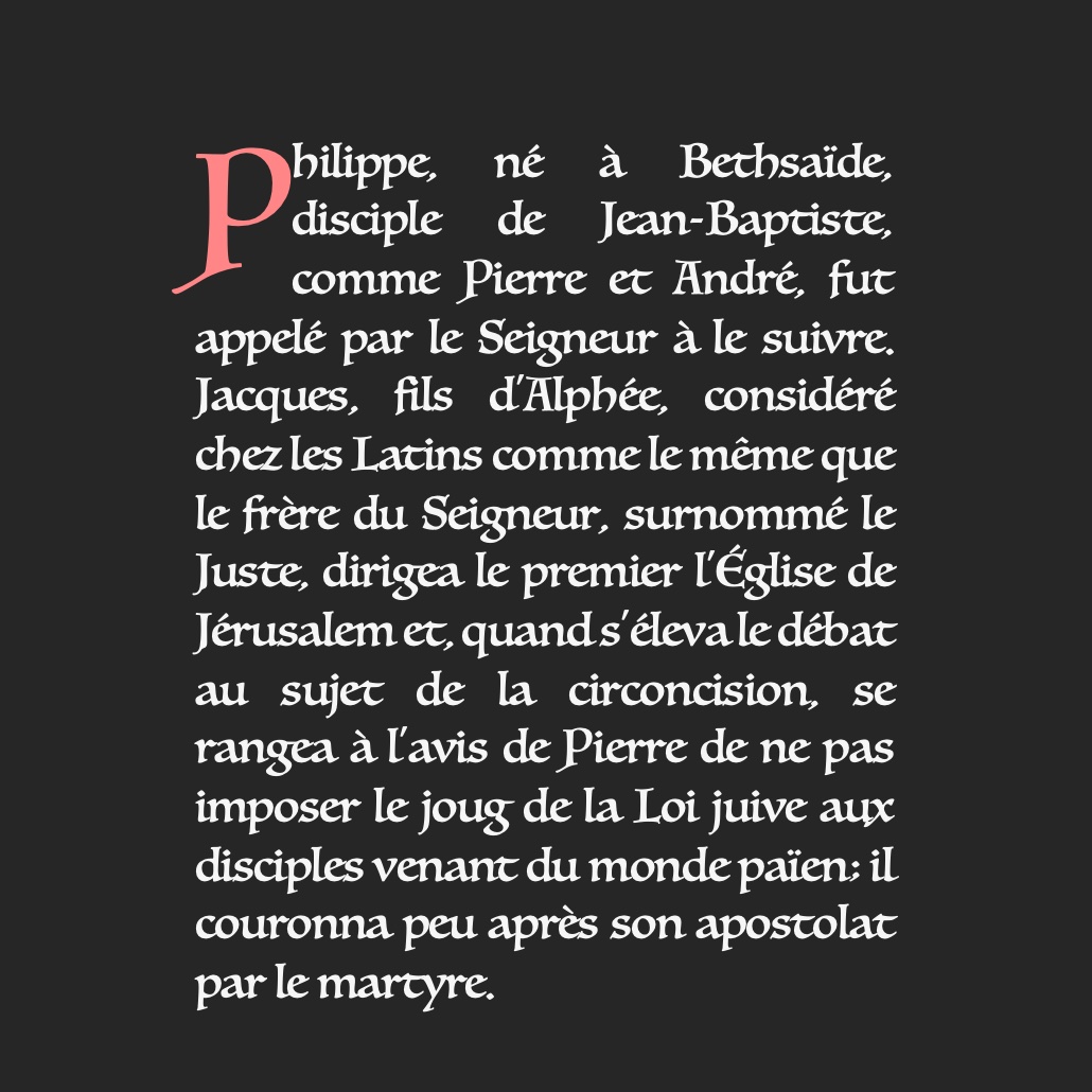 #saintdujour Saint Jacques le Mineur & Saint Philippe (Ier s.) Deux des douze apôtres du Christ