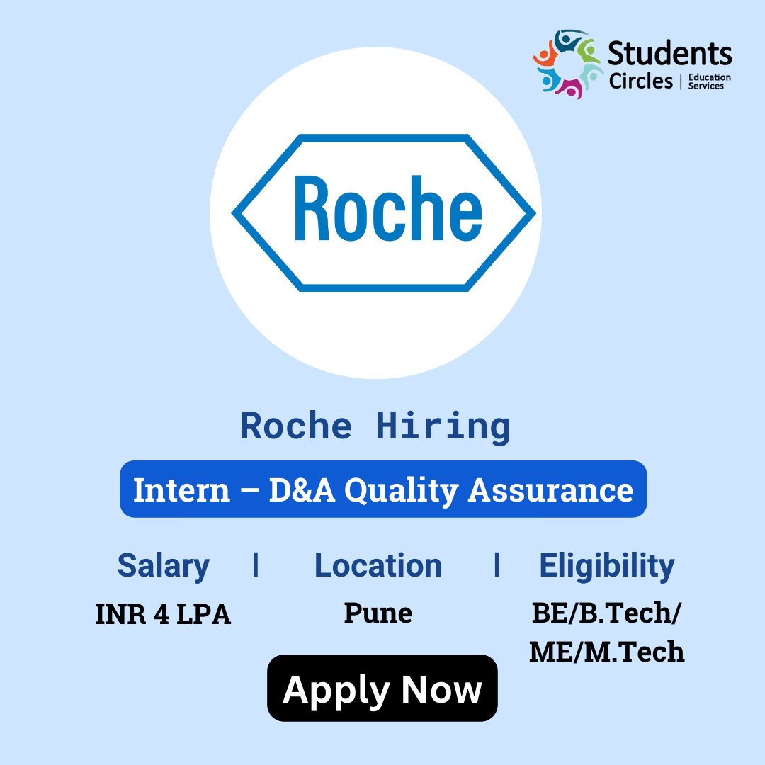 🚀 Exciting Opportunity Alert! 🚀 Join us at Roche for a thrilling internship experience in D&A Quality Assurance! 💼 #RocheCareers #Internship2024 #QualityAssurance 🌟 

🌐 APPLY HERE: zurl.co/HZzo