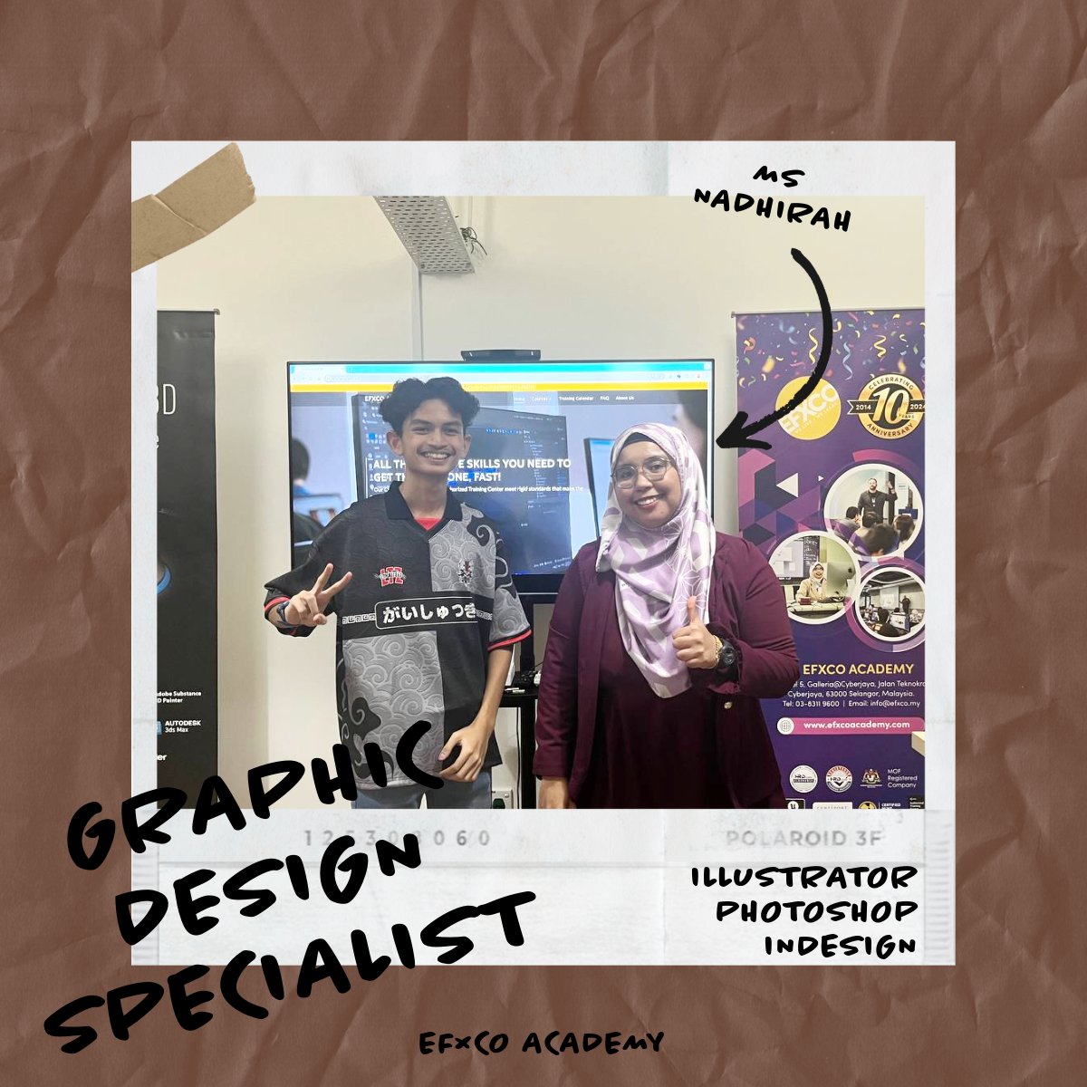 It’s a wrap! Our participant successfully completed their Graphic Design Specialist training with our beloved trainer, Nadhirah Ishak.

Good job!

#EFXCO #EfxcoAcademy #creativeskills #training #GraphicDesignSpecialist