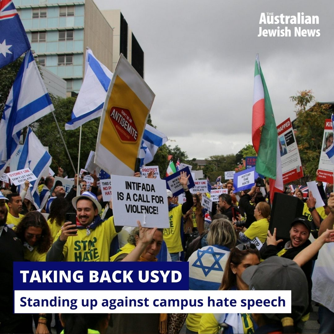 More than 500 members of the community turned up on Friday morning to call on the University of Sydney to take action against hate speech and intimidation against Jews on campus. It wasn't a counter protest, it was a peaceful walk through campus. australianjewishnews.com/standing-up-ag…