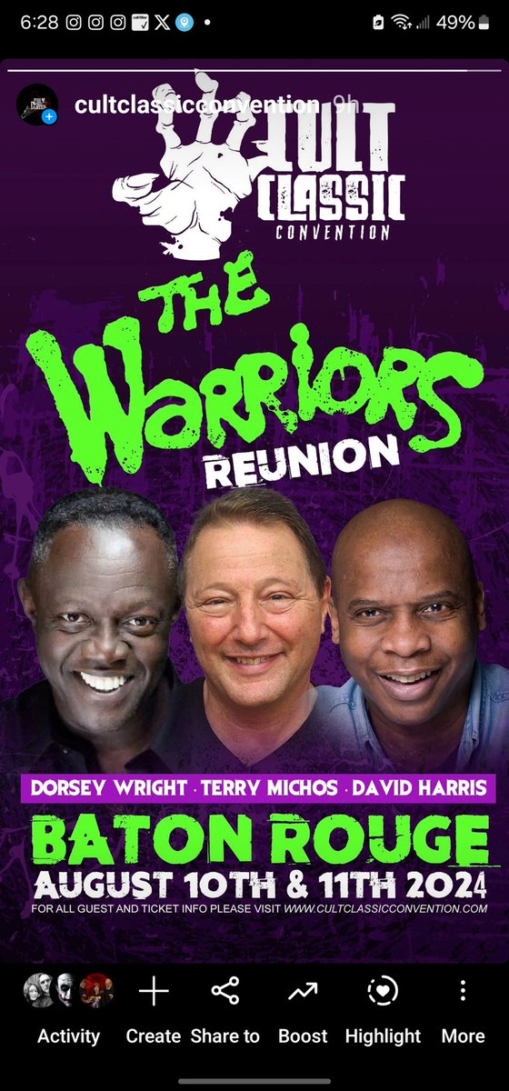 We have a Warriors reunion for Baton Rouge. #thewarriors #warriors #neworleans #batonrouge #cosplayer