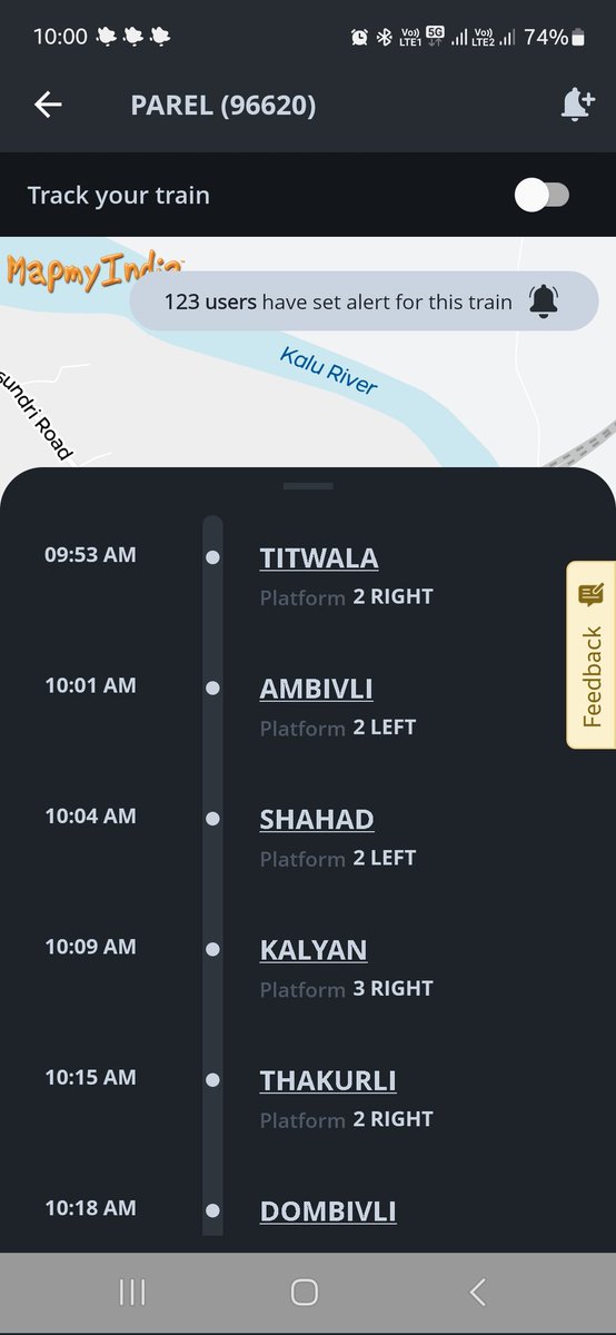 @drmmumbaicr @Central_Railway 9:53 AM Titwala to CSMT train is at Titwala and its already delayed. But express train to CSMT is allowed to pass first. This train never runs on time.Why can't you manage the schedule well? Why do we have to suffer every day because of your mistake