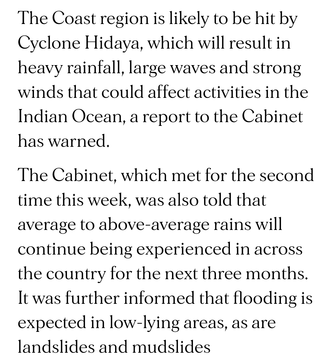 Cyclone Hidaya is here, the strong winds started 2 weeks ago and we have a few days to face it. Mjipange na wale waligawa chakula jana na camera nyingi nyingi, kuna hii ingine inakuja. Good morning to my elder brothers @Ananda_ke @LearnGiryama @FauzKhalid @ArapWalta Siku njema🙏