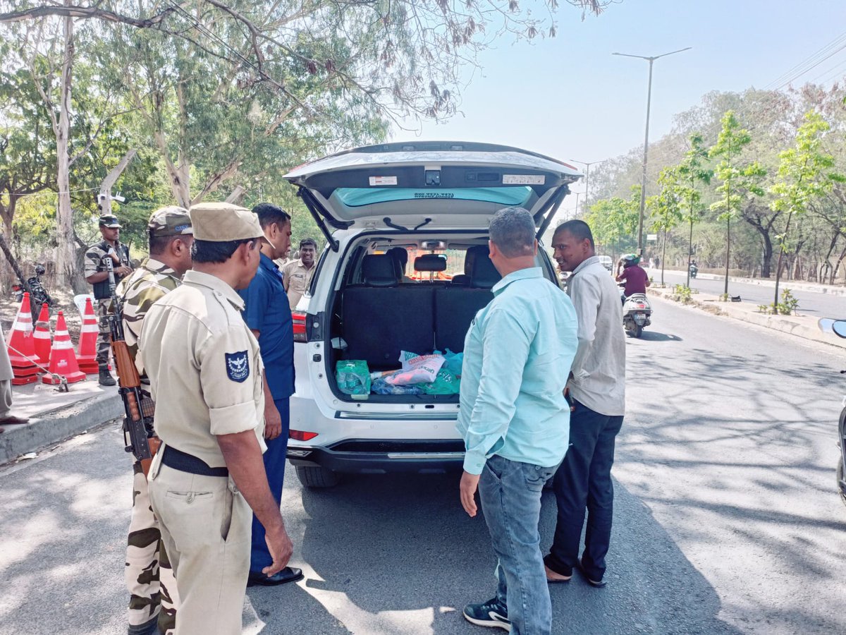 My vehicle was checked by the police at Hanuman Temple, Narsingi, check post as part of the ongoing Lok Sabha elections. I fully cooperated with the officials and am now heading towards further election campaign activities.