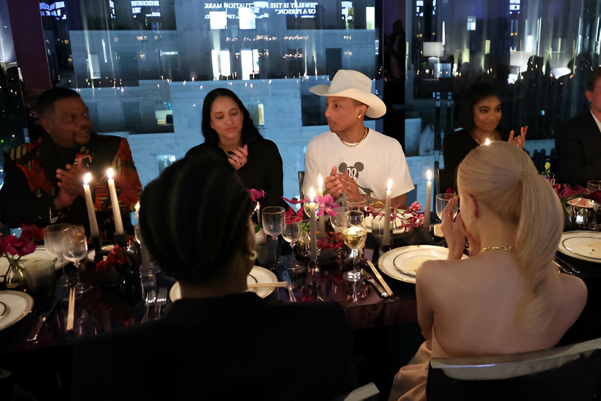 ROSÉ sexy back together with Pharrell Williams, Gabrielle Union, Rosalía, Ayo Edebiri and Executive VP of Product & Communications at Tiffany & Co., Alexandre Arnault ROSÉ at Tiffany Titan Launch #ROSÉxTiffanyAndCo #ROSÉ