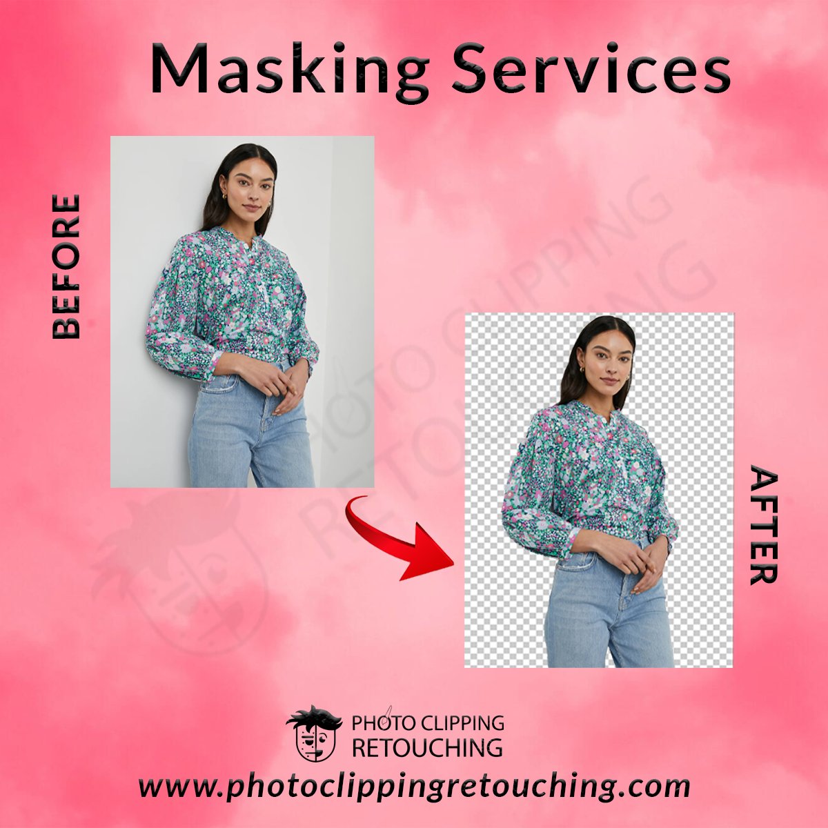 Our Photo Masking Service clears the noise and highlights what matters most. #PhotoMasking #Photoshop #MaskingService #PhotoManipulation #BeforeAndAfter #PhotoEditing #EditingServices #GraphicDesign #teamPCR Email: info@photoclippingretouching.com Link: photoclippingretouching.com/photoshop-imag…