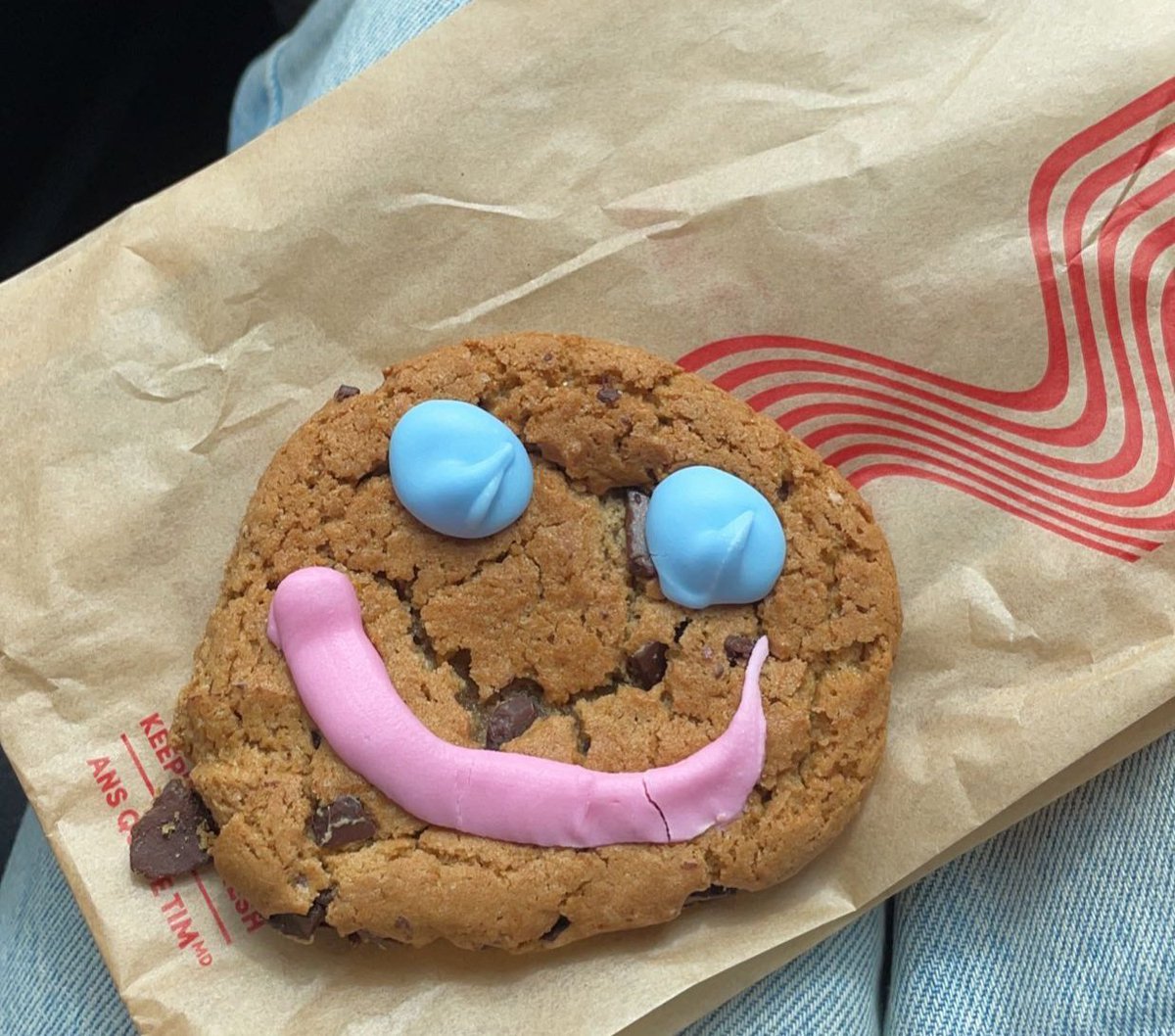 Smiley cookie cuz there ain't shit to smile about in my life