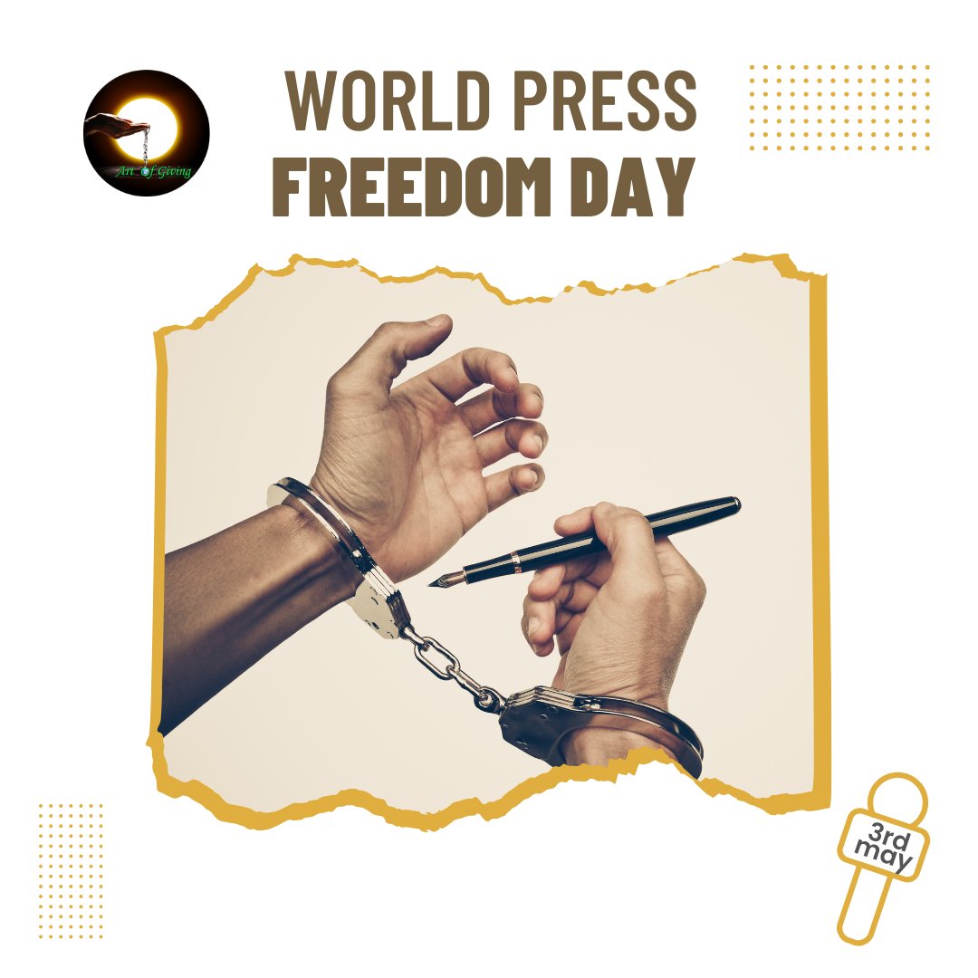 Happy World Press Freedom Day from #ArtOfGiving! Today, we celebrate the fundamental principles of press freedom and the vital role of journalists in promoting transparency and democracy.
.
.
.
.
.
.

#PressFreedom #FreedomOfSpeech